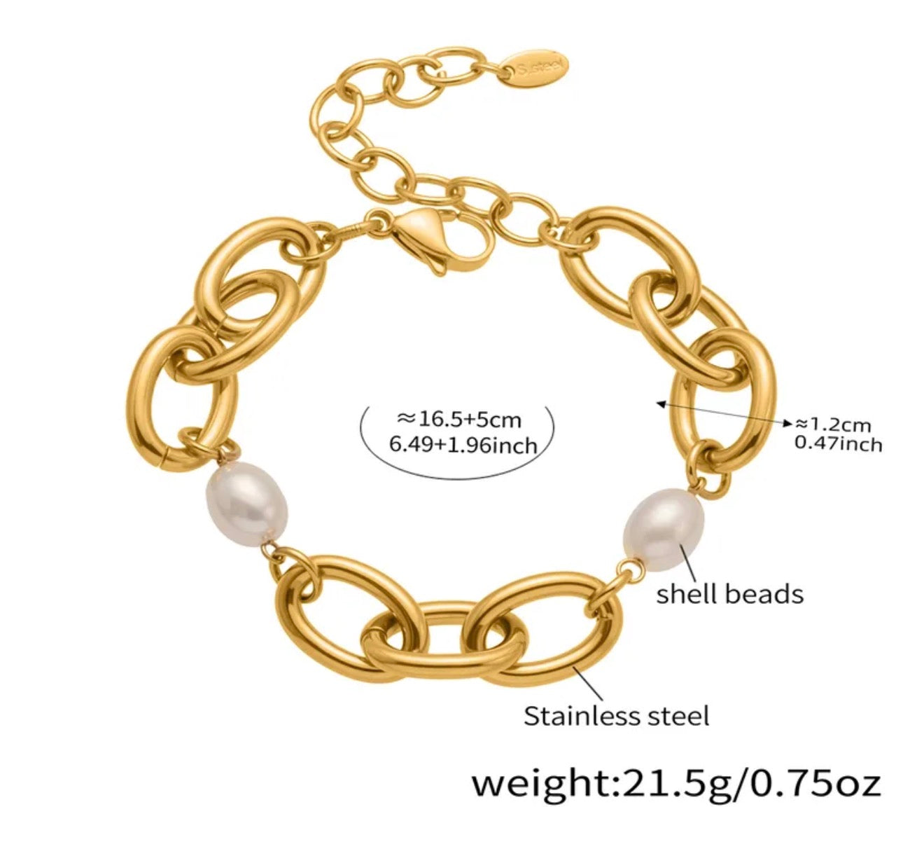 Bracelet with pearls