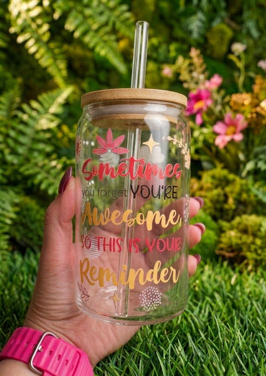Daily Reminder Glass Jar – Positive Affirmation Gift 16oz